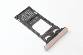 Держатель SIM/microSD Sony Xperia X Performance F8132 Dual, розовый, оригинал