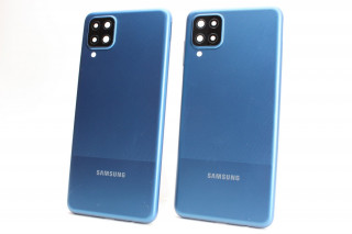 Задняя крышка со стеклом камеры Samsung A125 Galaxy A12, синий, К-1
