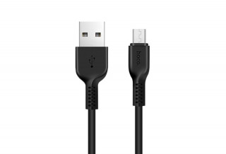 Кабель USB - micro USB HOCO X13, 100см, 2.4A, чёрный