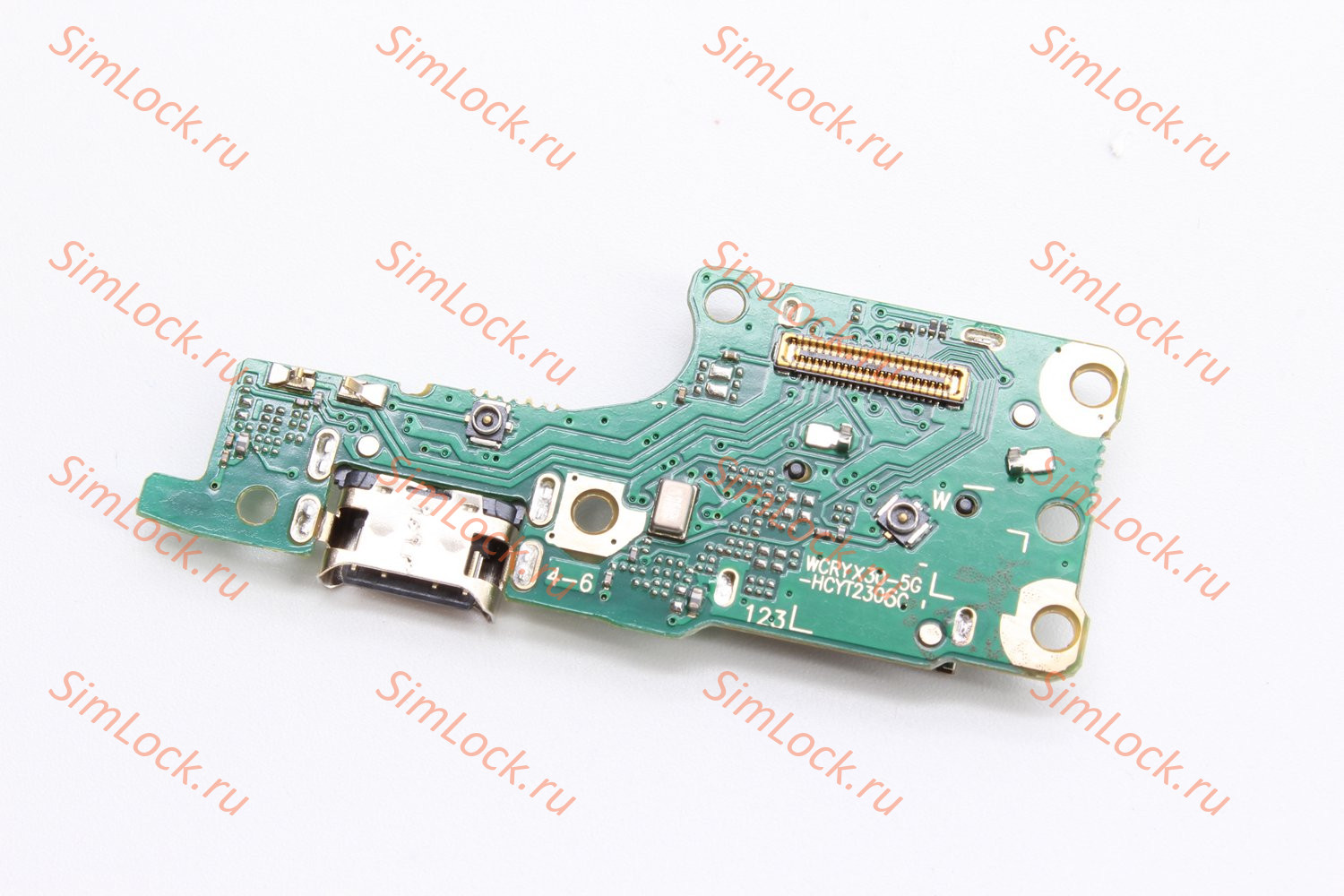 Нижняя плата (шлейф) Honor X9 (ANY-LX1) с разъемом зарядки и считывателем SIM, К-4