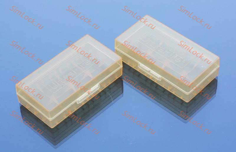 Коробочка для 2-х аккумов 18650 или 4-х 16340 - оранжевая