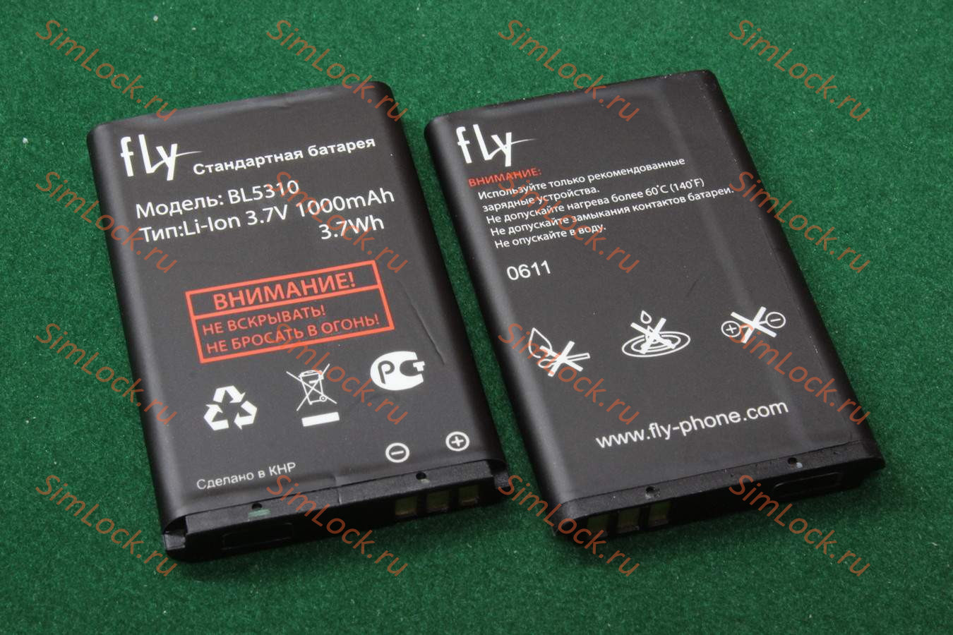 Аккумулятор BL5310 Fly MC165, 1000 mah, оригинал купить по цене 250 р. в  Челябинске - интернет магазин SimLock.ru