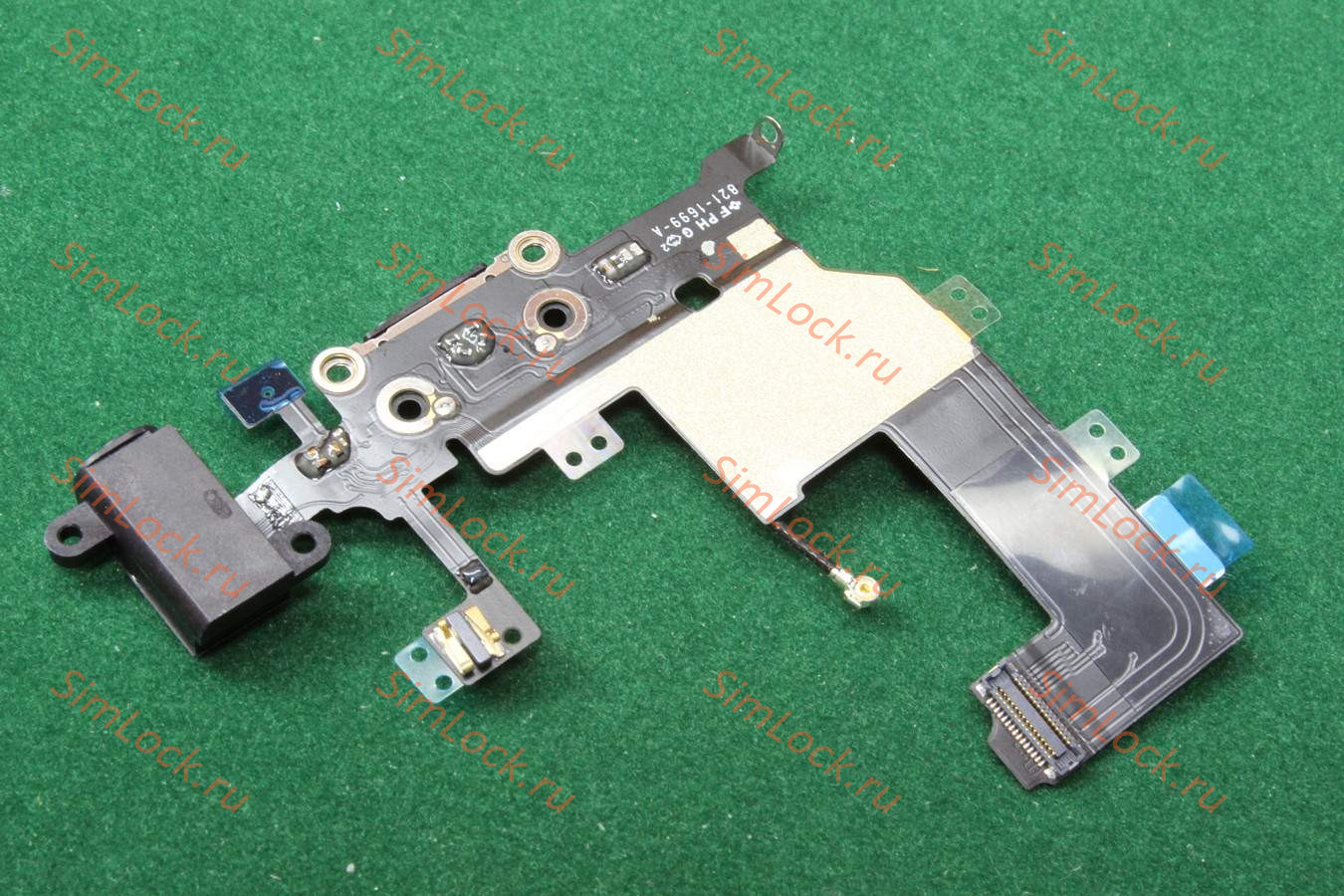 Шлейф iPhone 5 с разъемом зарядки, черный, К-1