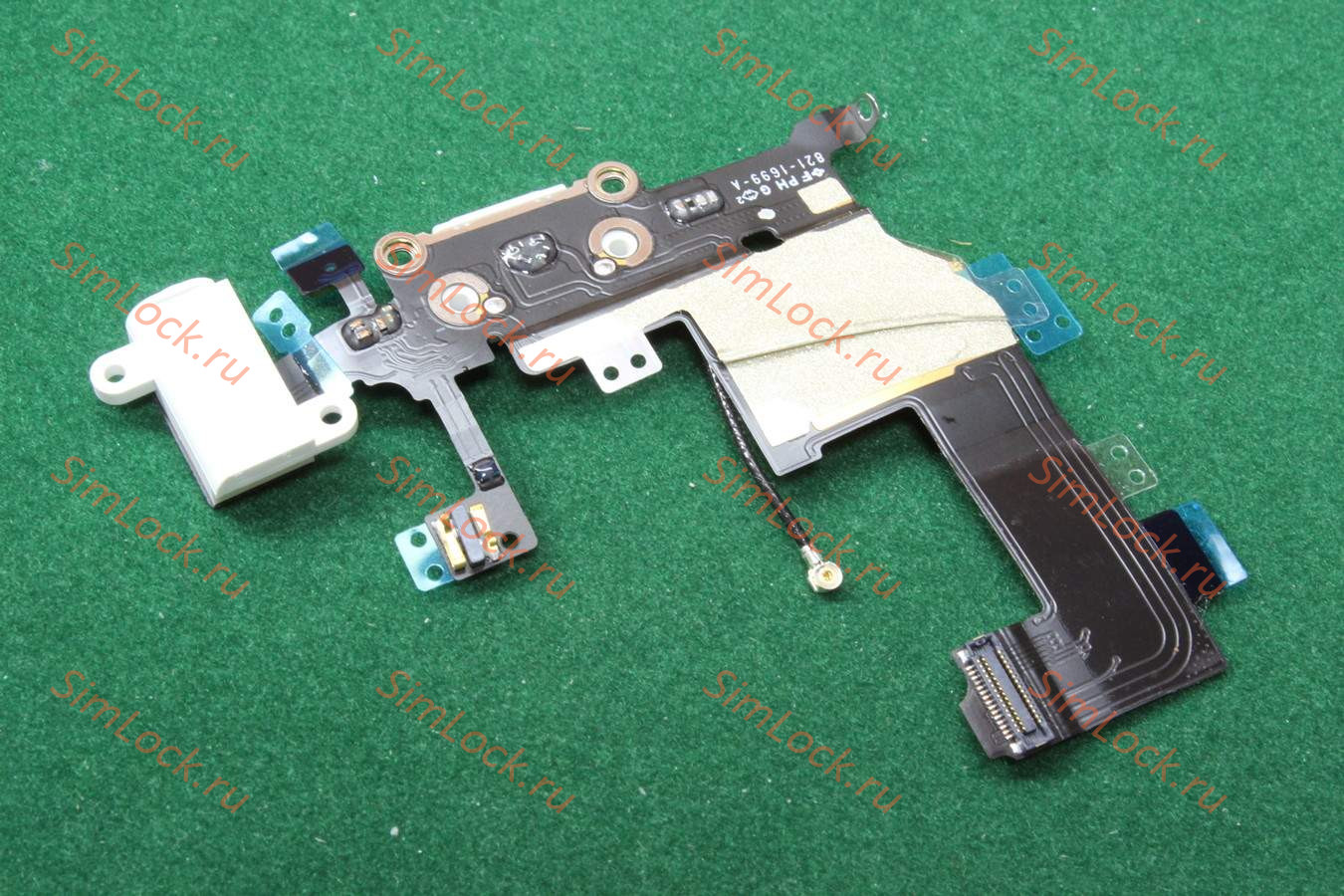 Шлейф iPhone 5 с разъемом зарядки, белый, К-1