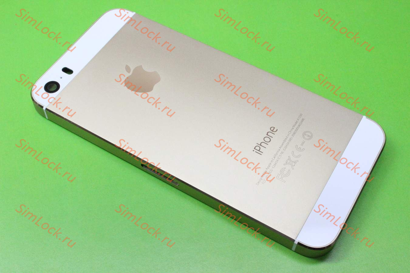 Корпус iPhone 5S, золото, в комплекте все кнопки и SIM холдер, К-2