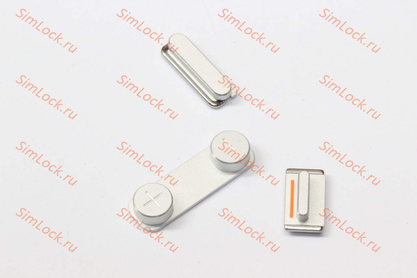 Комплект кнопок: (громкости, вибро и питания) iPhone 5S, белый