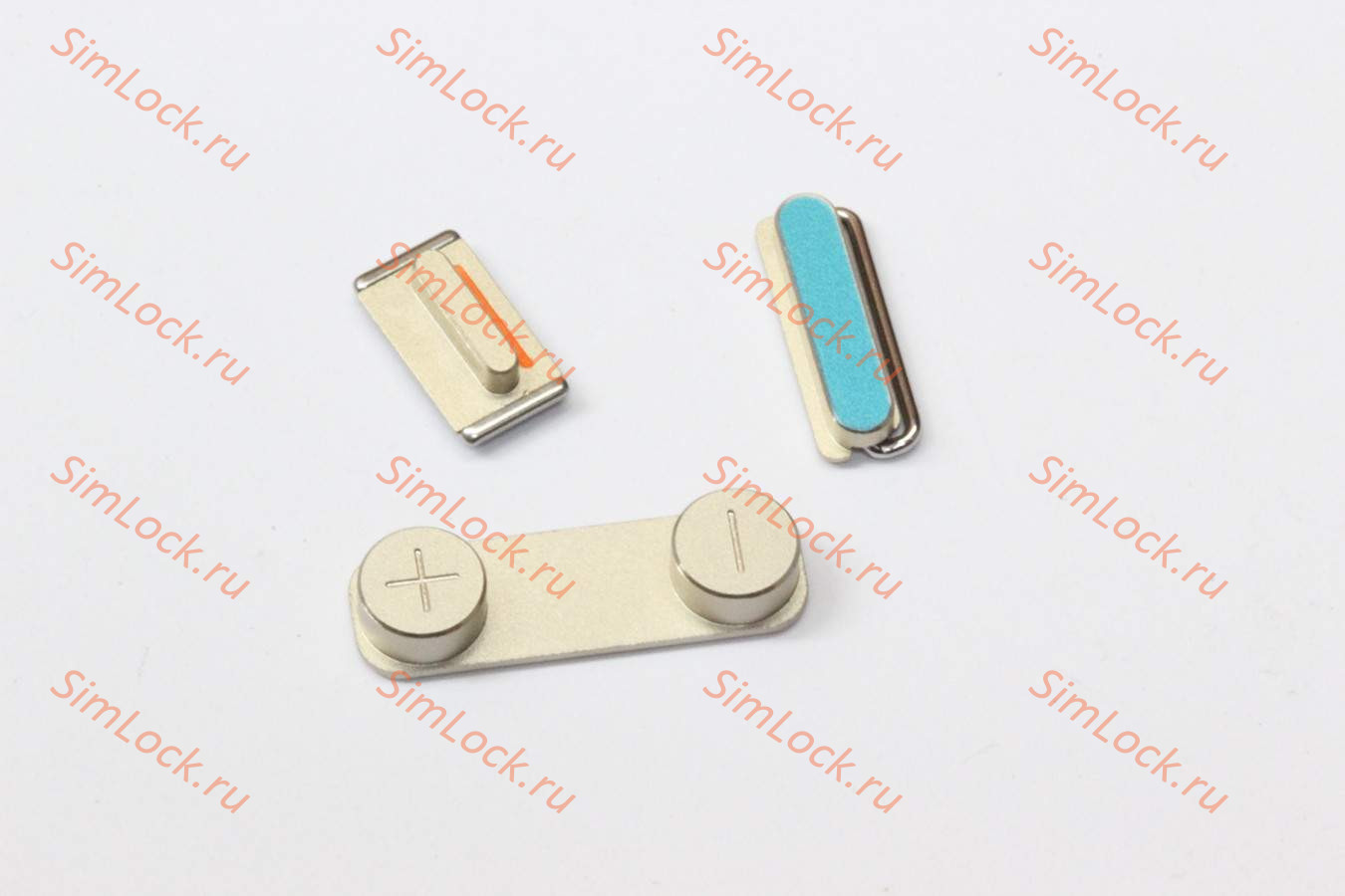 Комплект кнопок: (громкости, вибро и питания) iPhone 5S, золото