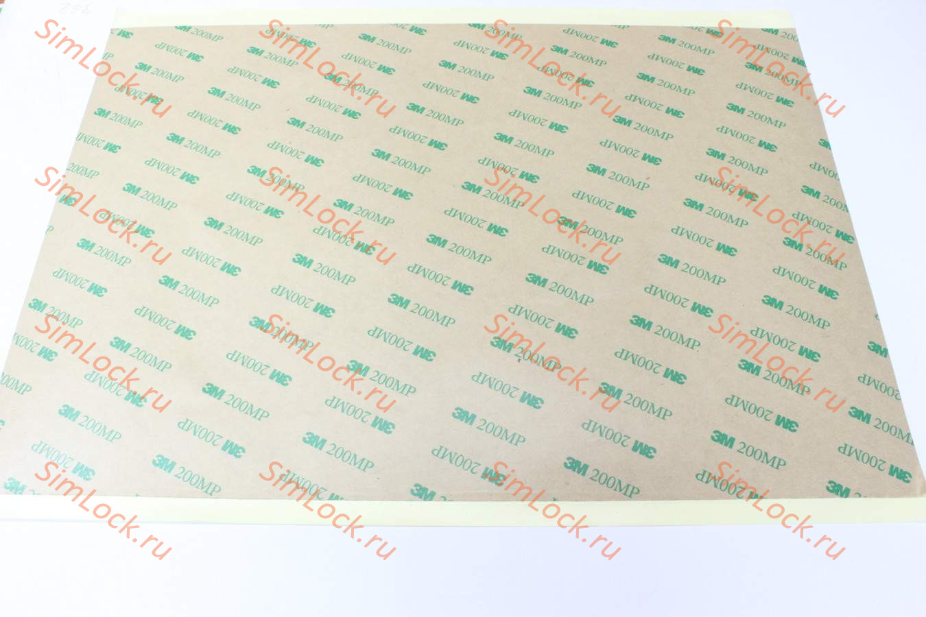 Скотч 3M - 300MP двухсторонний, лист 210*100 мм, надрезанный на кусочки 1 мм, толщина 0,15 мм