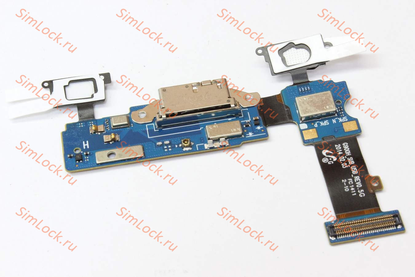 Нижняя плата (шлейф) Samsung G900H GALAXY S5 с разъемом зарядки, К-1