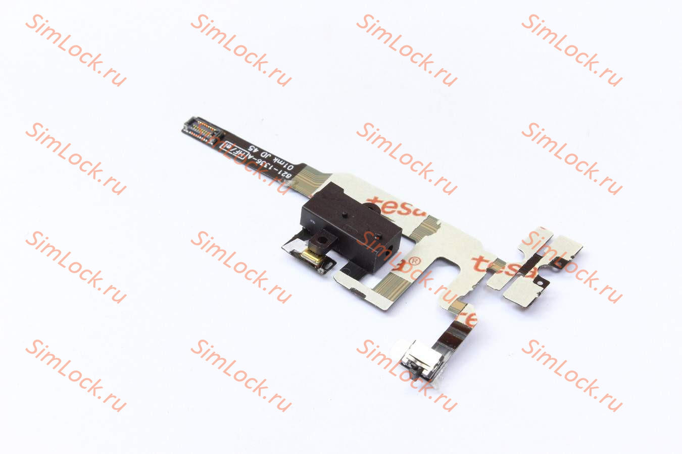 Шлейф iPhone 4S с разъемом гарнитуры и кнопками громкости - черный, К-3