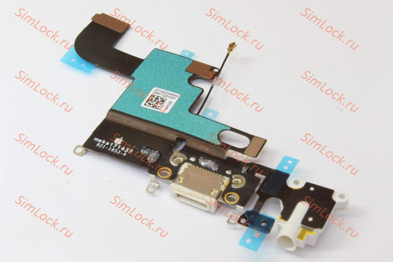 Шлейф iPhone 6 с разъемом зарядки, белый, К-1