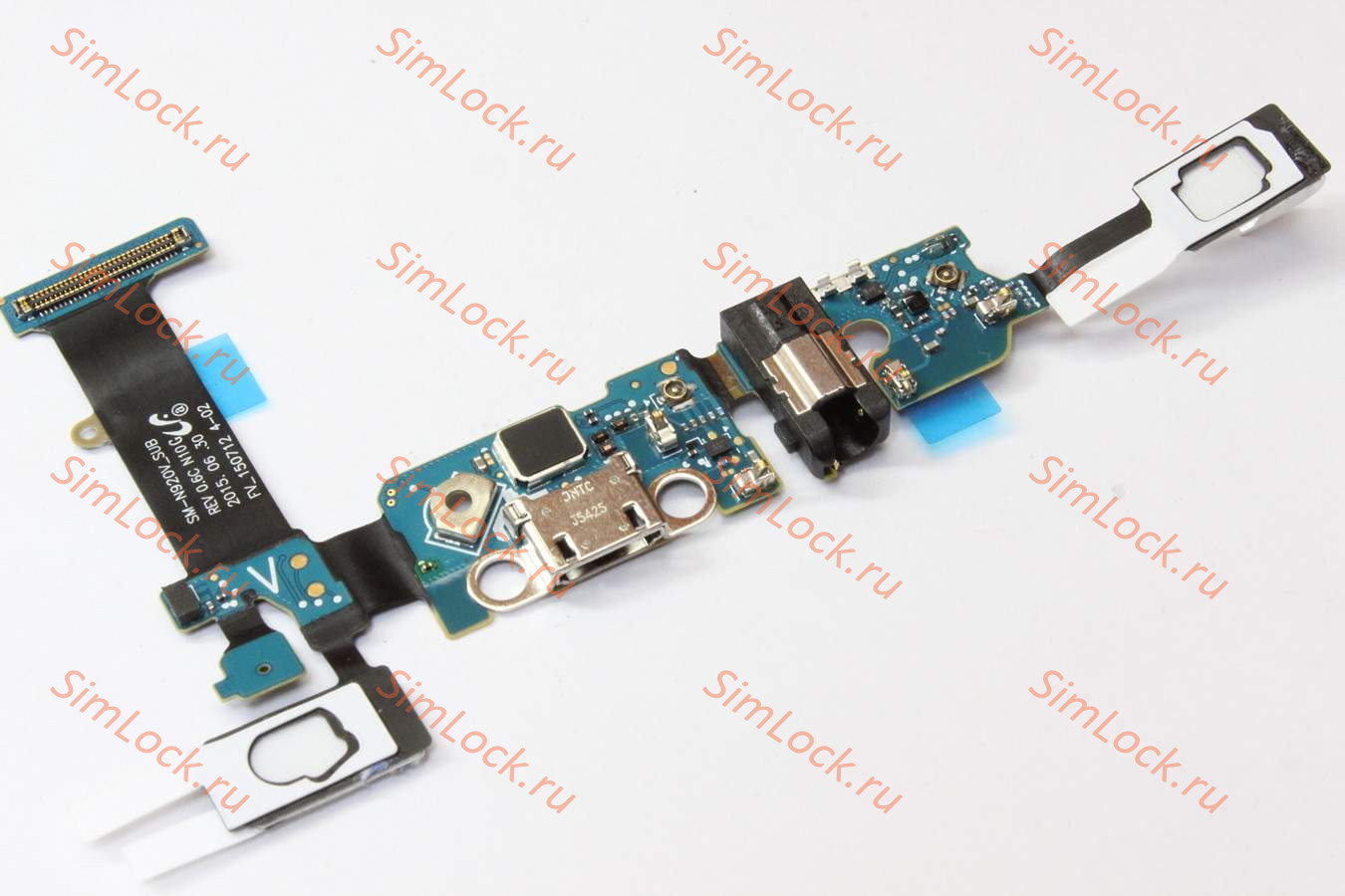 Нижняя плата (шлейф) Samsung N920C Galaxy Note 5 с разъемом зарядки, оригинал