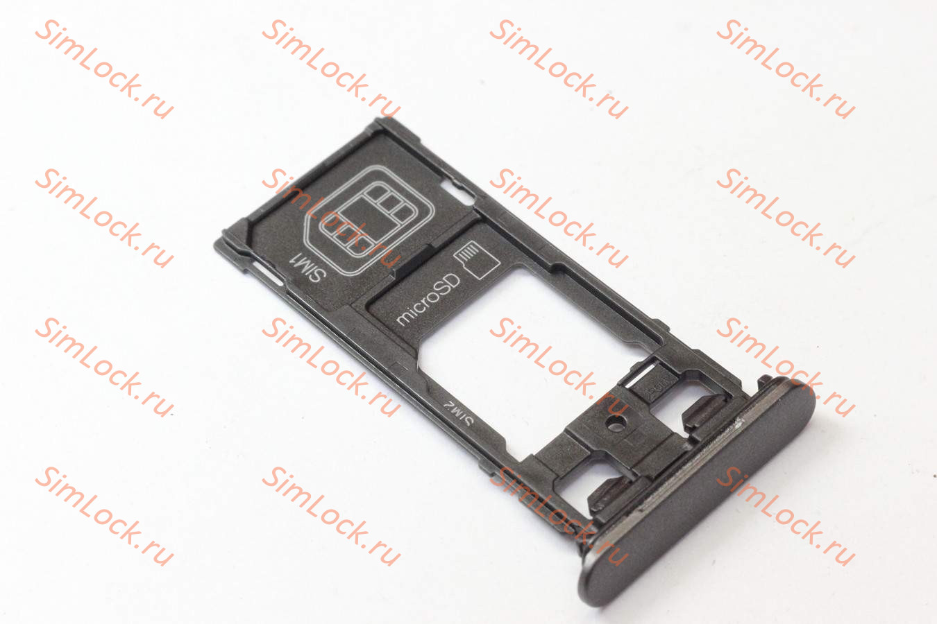 Держатель SIM/microSD Sony Xperia X F5122, 2 SIM, черный, оригинал