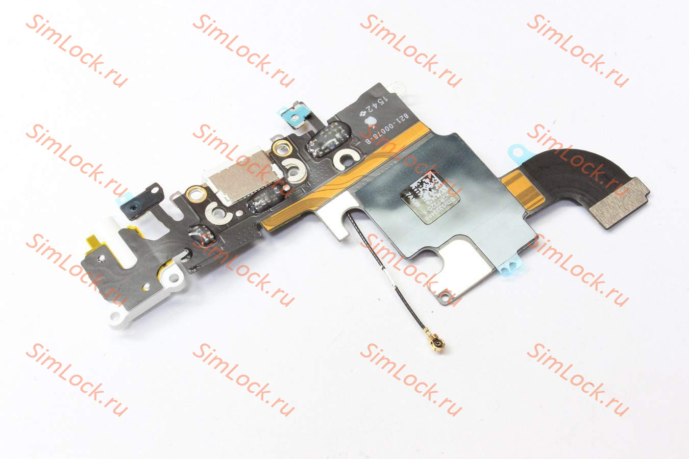 Шлейф iPhone 6S с разъемом зарядки, белый, К-1