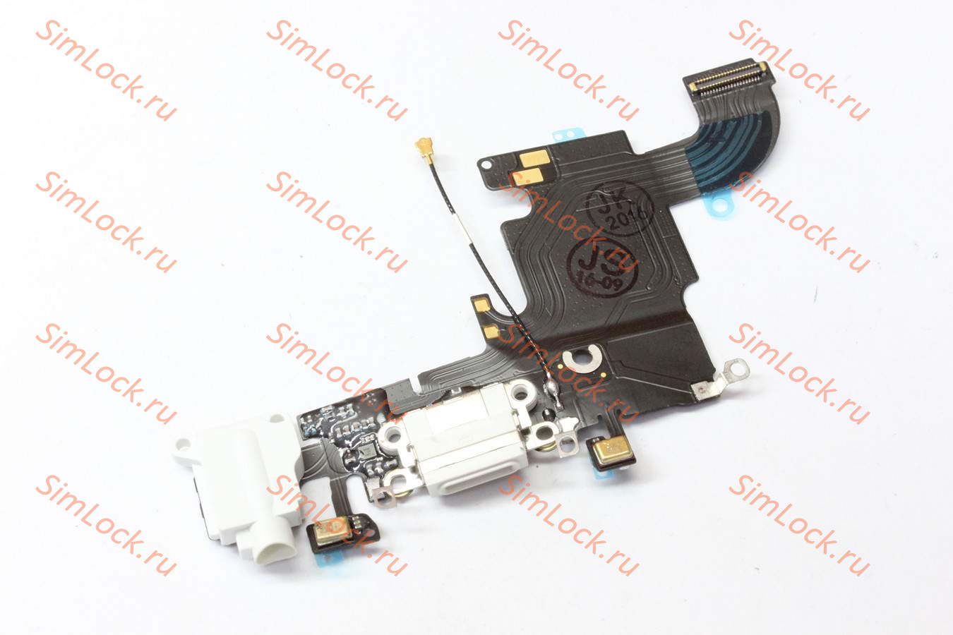 Шлейф iPhone 6S с разъемом зарядки, белый, К-1