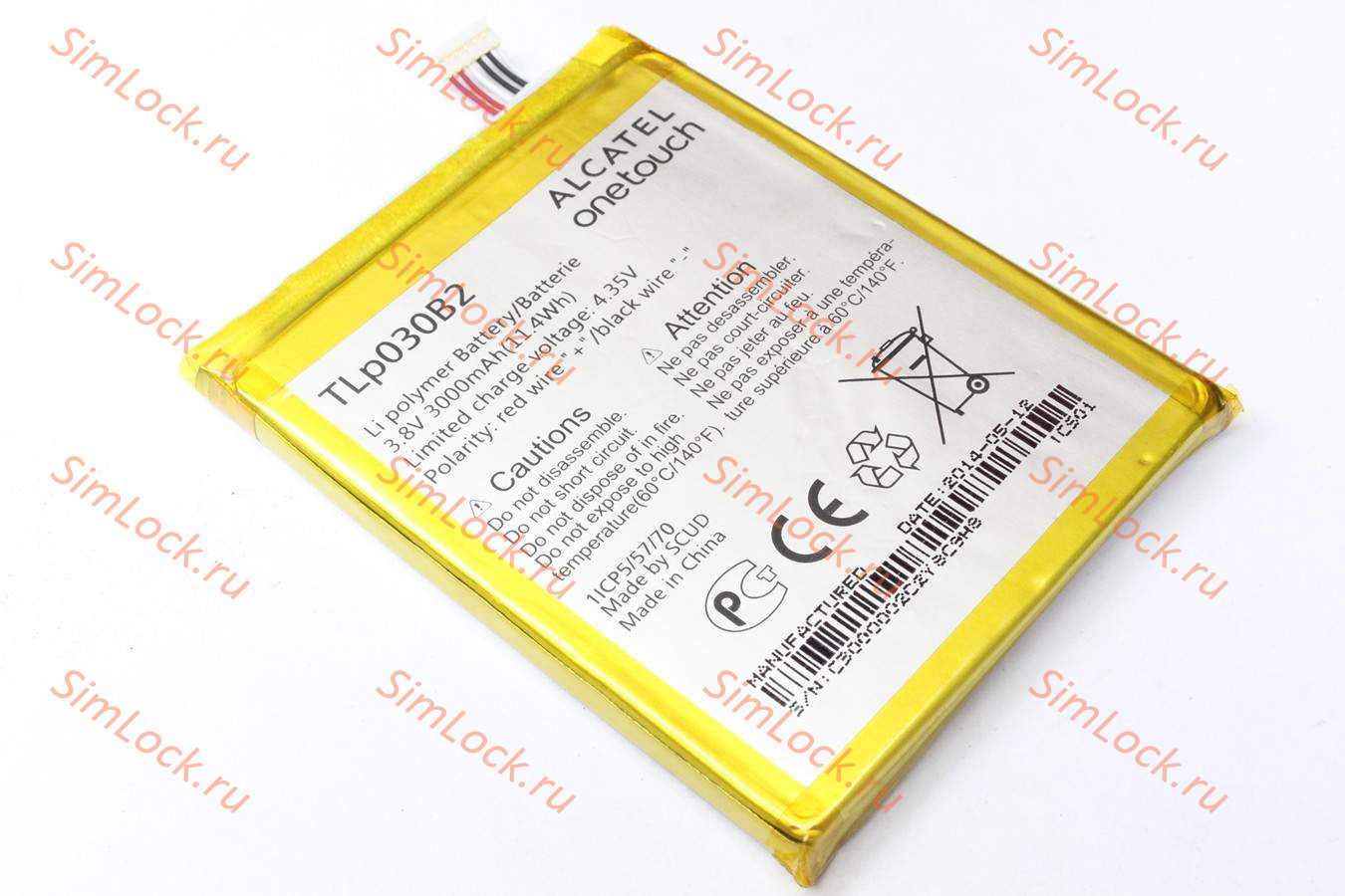 Аккумулятор Alcatel 7045Y, Y850V, TLp030B23, 3000 mah, оригинал