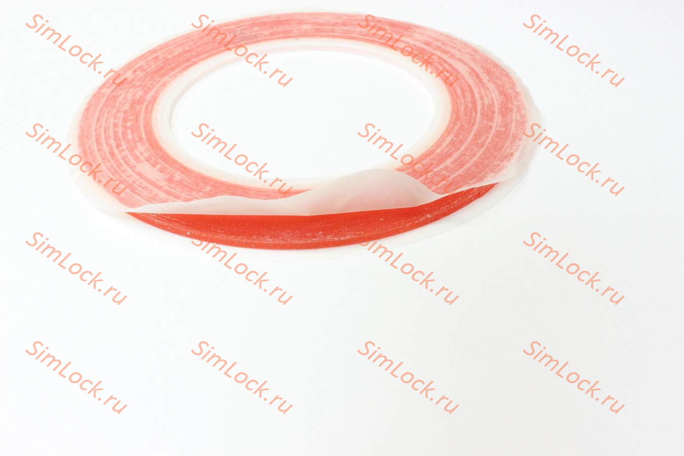 Скотч RED двухсторонний, прозрачный, толщина 0,2мм, ширина 2мм, длина 25м