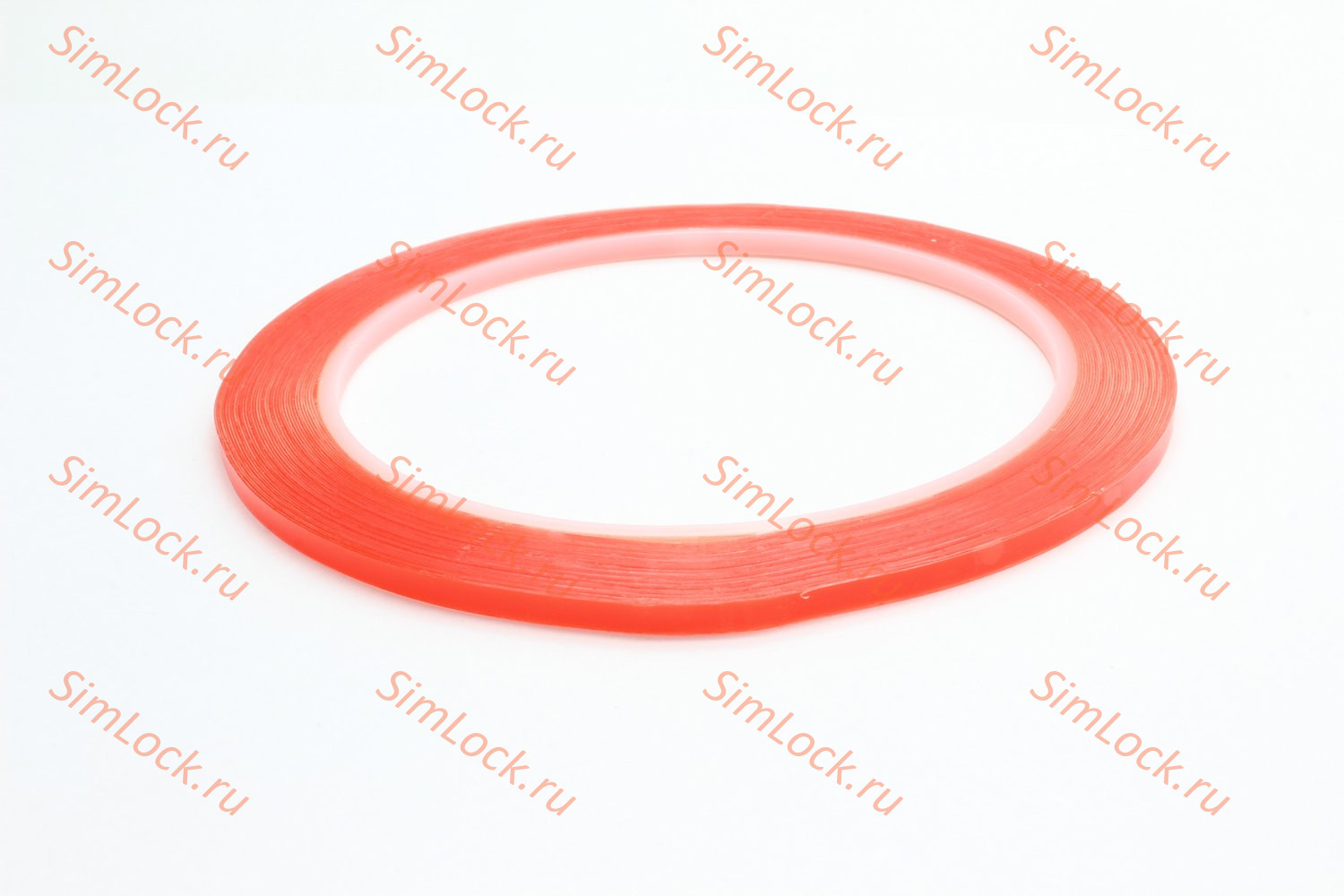 Скотч RED двухсторонний, прозрачный, толщина 0,2мм, ширина 3мм, длина 10 м