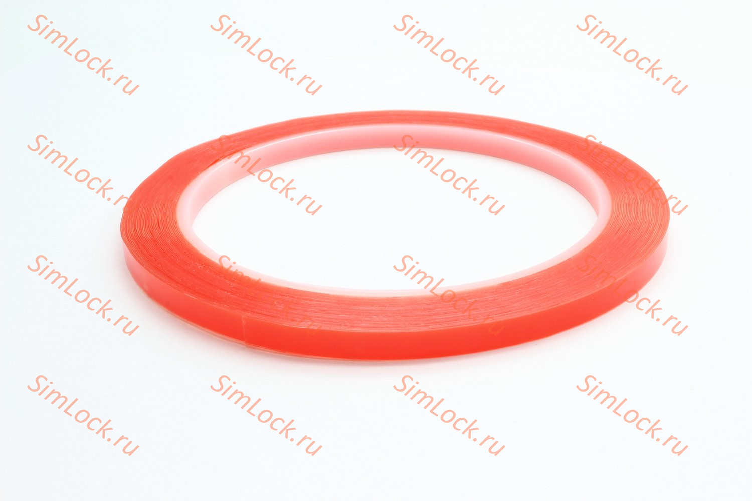 Скотч RED двухсторонний, прозрачный, толщина 0,2мм, ширина 5мм, длина 10 м