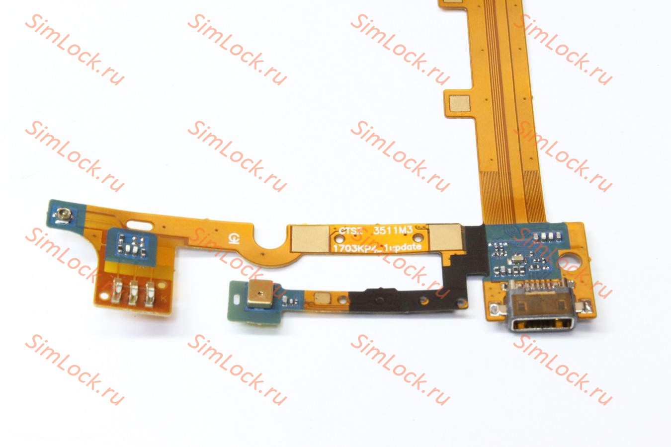 Нижняя плата (шлейф) Xiaomi Mi 3 с разъемом зарядки, микрофоном, К-2