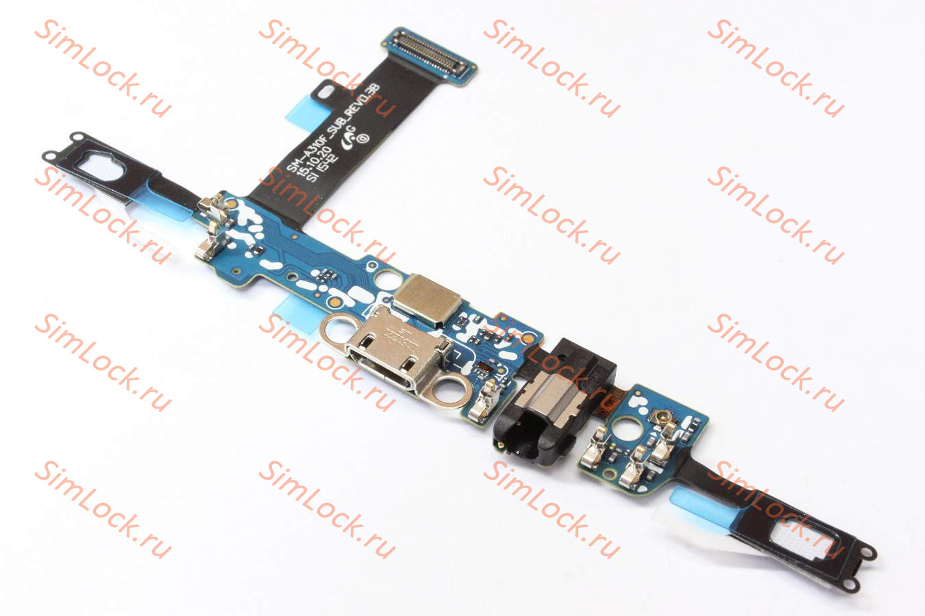 Нижняя плата (шлейф) Samsung A310F Galaxy A3 с разъемом зарядки, К-2