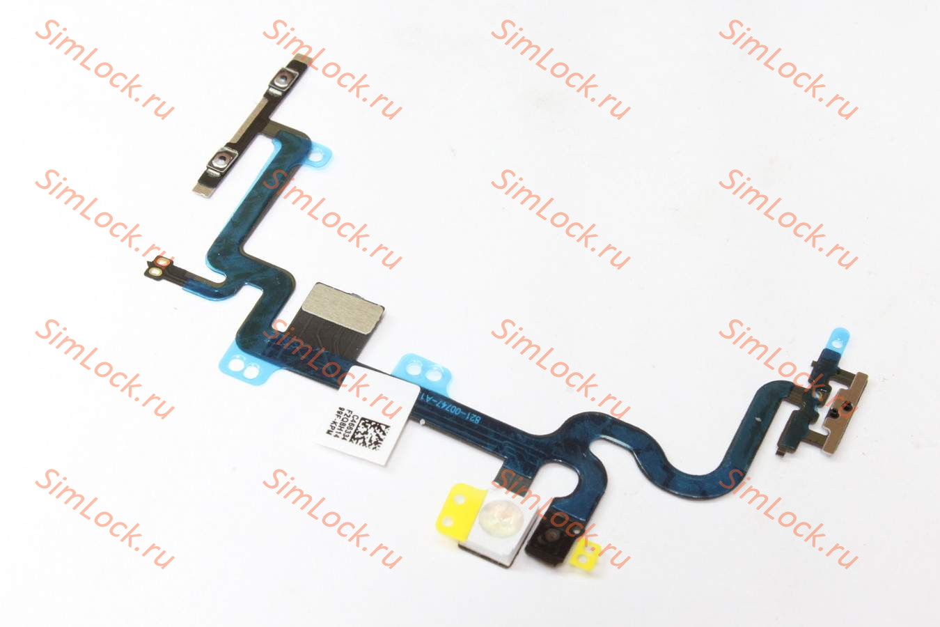 Шлейф iPhone 7 с кнопками включения и громкости, микрофоном и вспышкой, К-3