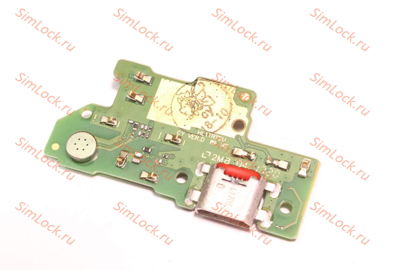 Нижняя плата (шлейф) Huawei Y7 (2017) с разъемом зарядки, К-1