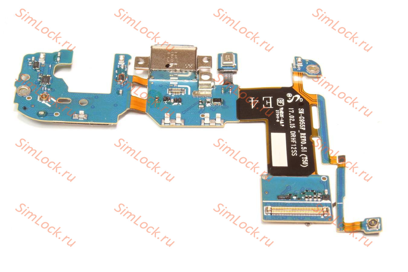Нижняя плата (шлейф) Samsung G955F Galaxy S8 Plus с разъемом зарядки, К-1