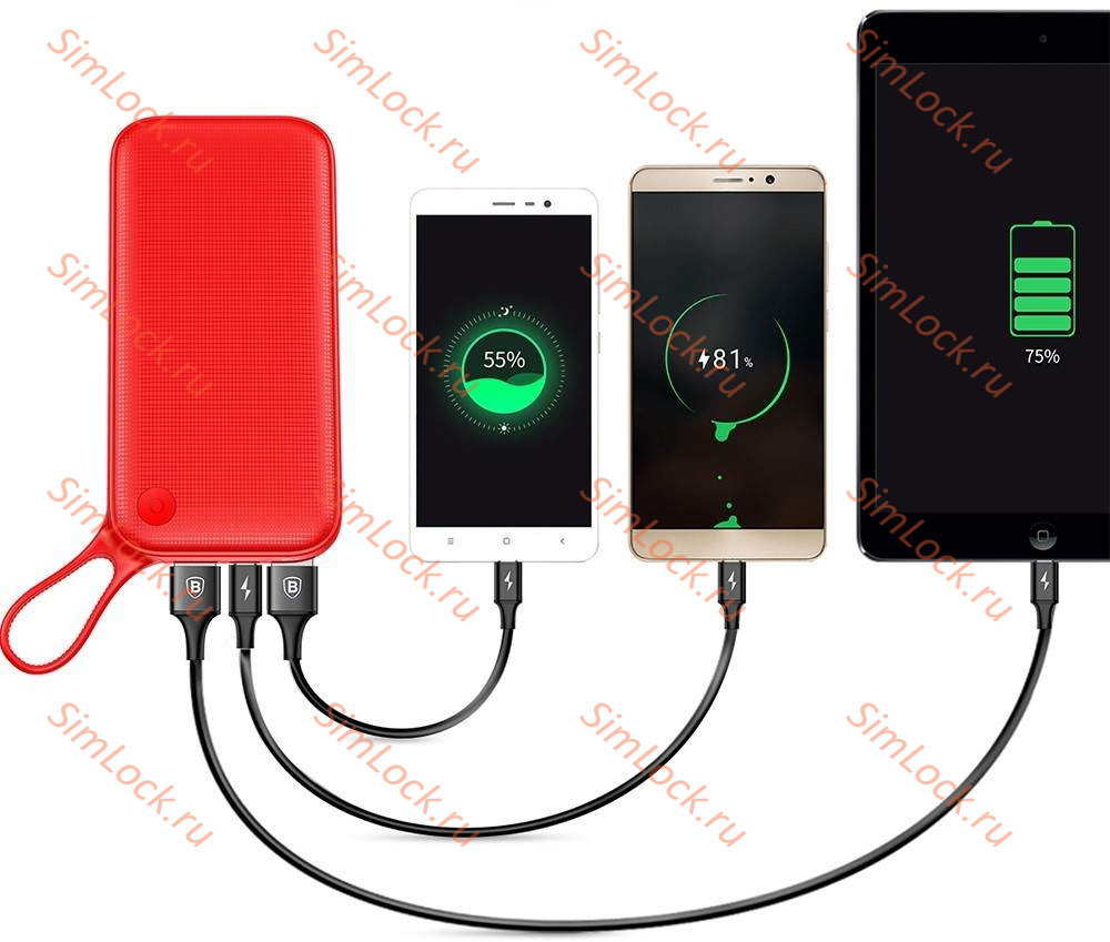 Внешний аккумулятор Baseus Powerful, 20000 мАч, с быстрой зарядкой QC3.0 + PD, белый, PPKC-A02