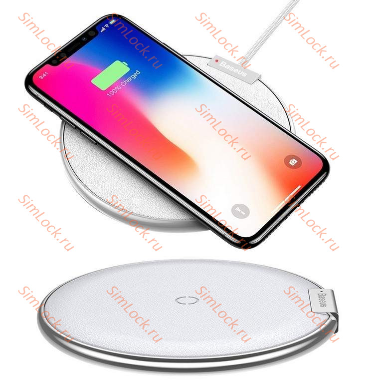 Беспроводное зарядное устройство Baseus iX Desktop Wireless Charger, серебро, WXIX-0S