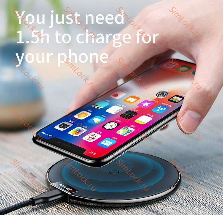 Беспроводное зарядное устройство Baseus iX Desktop Wireless Charger, серебро, WXIX-0S
