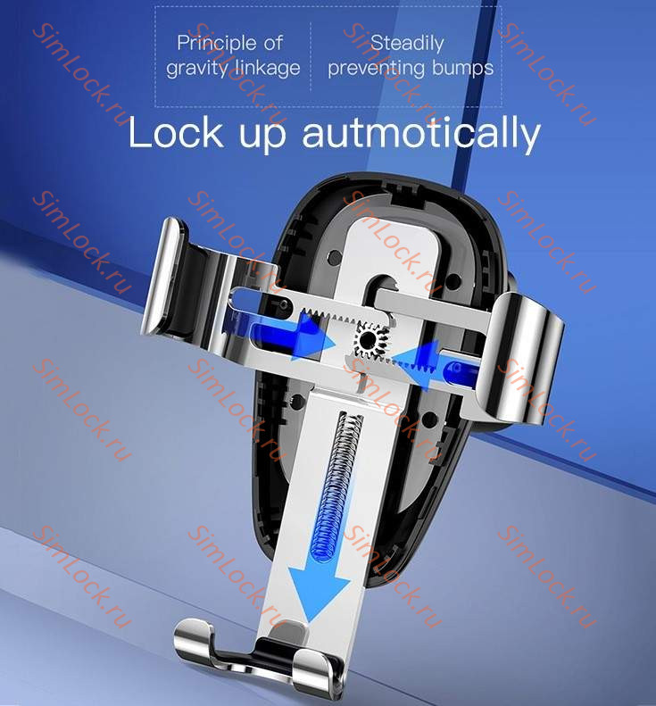 Автомобильный держатель Baseus Metal Wireless Charger Gravity, в воздуховод, с беспроводной зарядкой, черный, WXYL-B0A