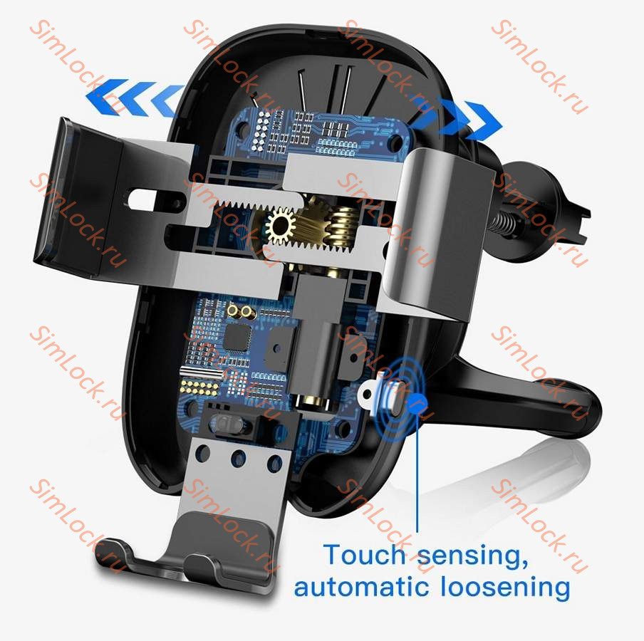 Автомобильный держатель Baseus Smart Vehicle Bracket Wireless Charger, в воздуховод, с беспроводной зарядкой и автофиксацией, WXZN-01