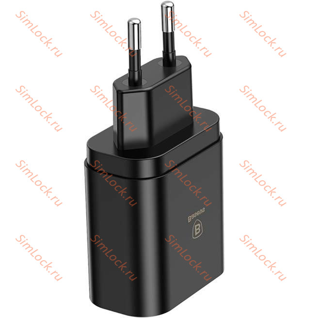 СЗУ Baseus Mirror Lake Intelligent Digital Display 3 USB, 3.4A, черный, CCALL-BH01