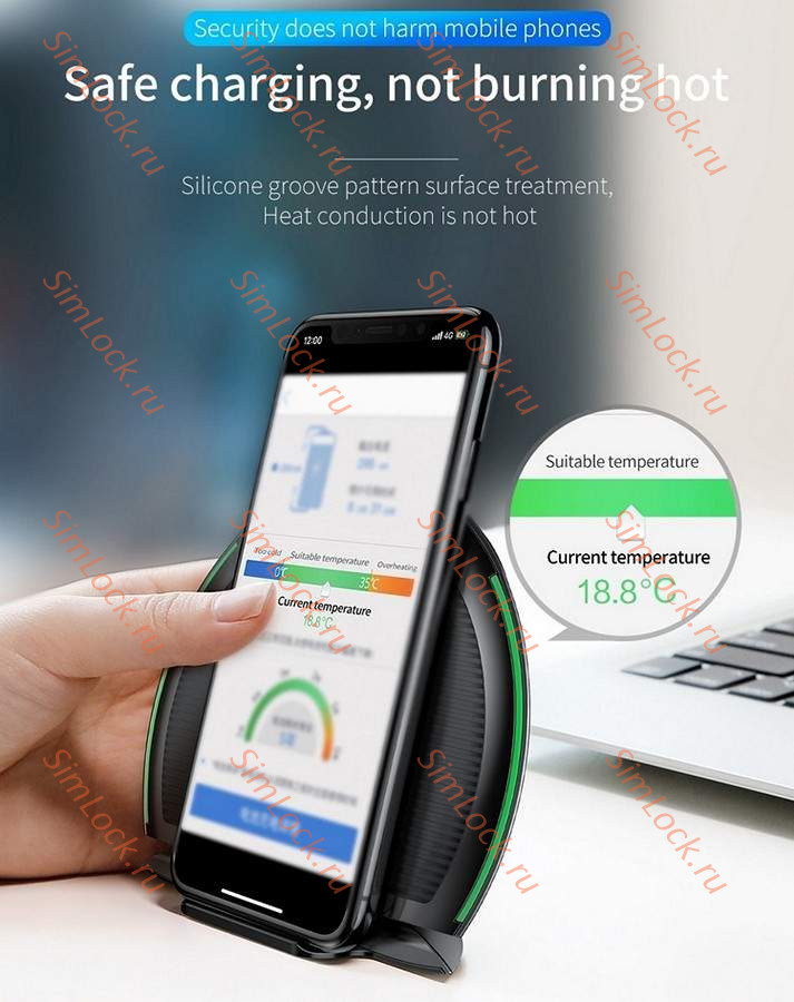 Беспроводное зарядное устройство Baseus foldable Multifunction Wireless Charger, черный, WXZD-01