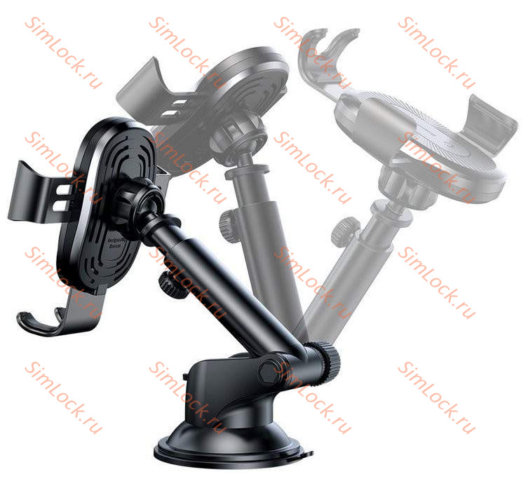 Автомобильный держатель Baseus Wireless Charger Gravity, на присоске, с беспроводной зарядкой, черный, WXYL-A01