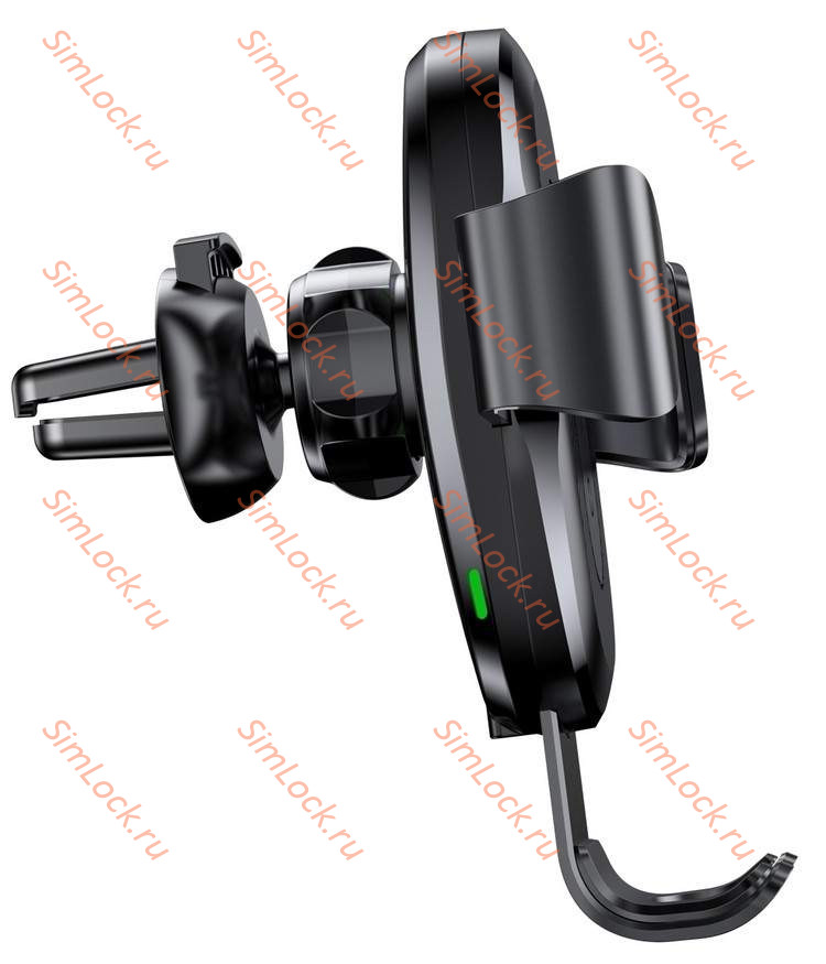 Автомобильный держатель Baseus Wireless Charger Gravity, в воздуховод, с беспроводной зарядкой, черный, WXYL-01