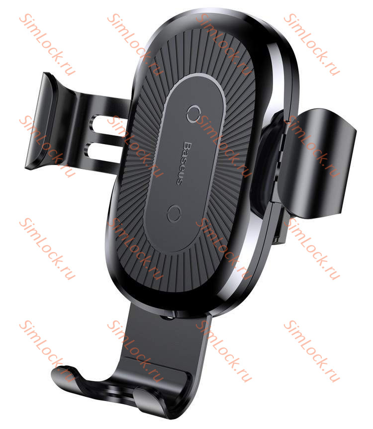 Автомобильный держатель Baseus Wireless Charger Gravity, в воздуховод, с беспроводной зарядкой, черный, WXYL-01