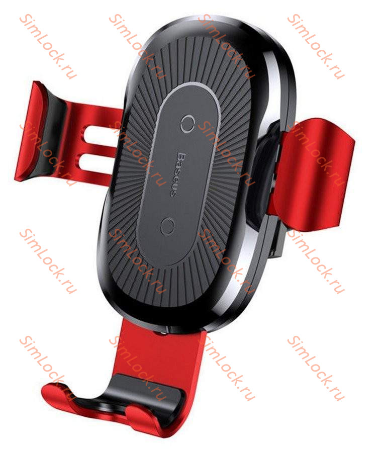 Автомобильный держатель Baseus Wireless Charger Gravity, в воздуховод, с беспроводной зарядкой, красный, WXYL-09
