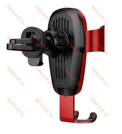 Автомобильный держатель Baseus Metal Wireless Charger Gravity, в воздуховод, с беспроводной зарядкой, красный, WXYL-B09