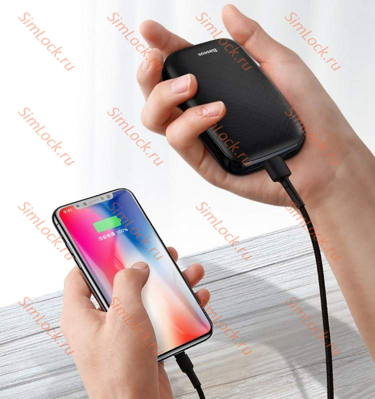 Внешний аккумулятор Baseus Mini Q, 10000 мАч, черный, PPALL-BXQ01