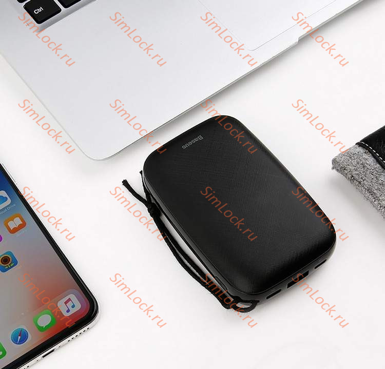 Внешний аккумулятор Baseus Mini Q, 10000 мАч, черный, PPALL-BXQ01
