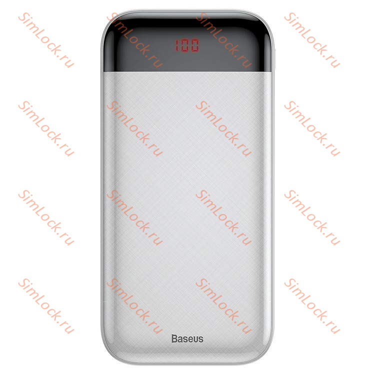 Внешний аккумулятор Baseus Mini Cu Digital Display, 20000 мАч, белый, PPALL-CKU02