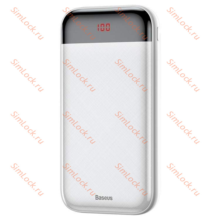Внешний аккумулятор Baseus Mini Cu Digital Display, 20000 мАч, белый, PPALL-CKU02