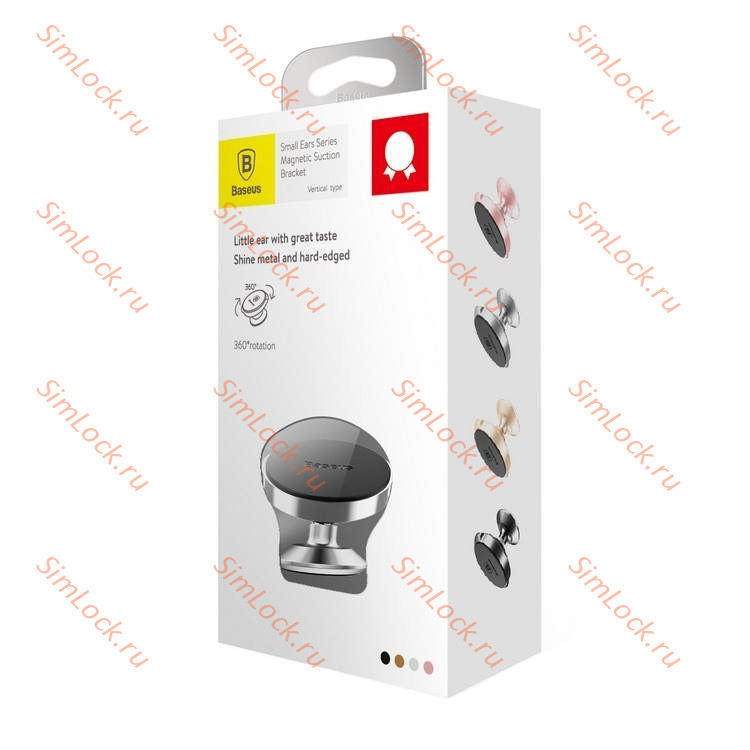 Автомобильный держатель Baseus Small Ears Series Magnetic Bracket, на приборную панель, серебро, SUER-B0S