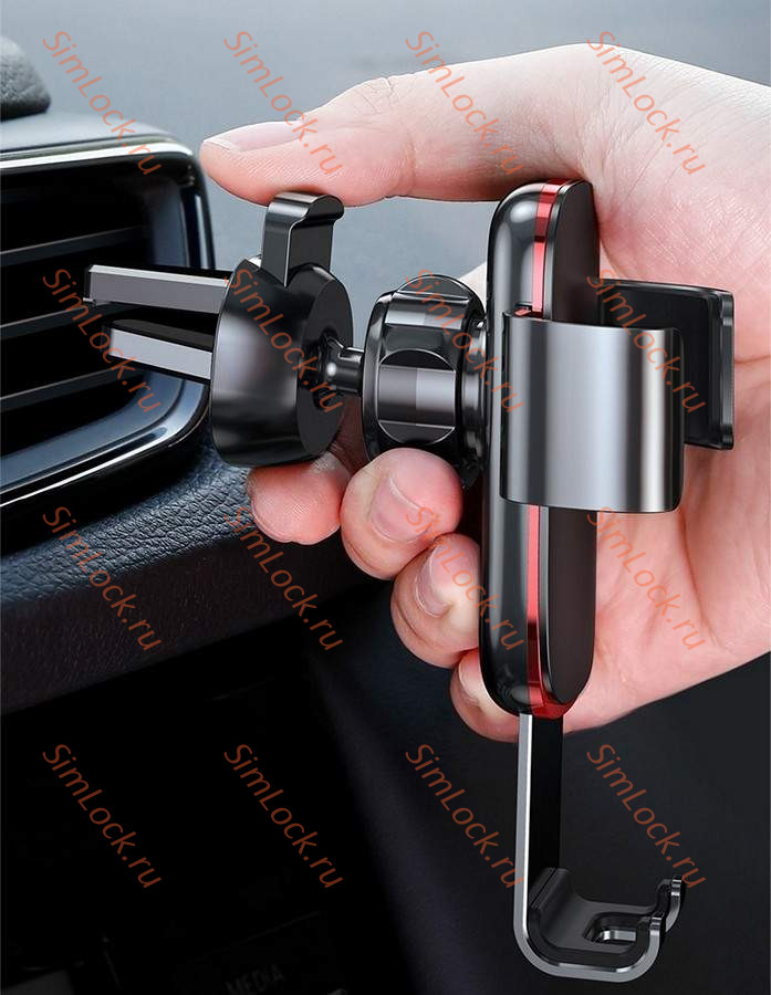 Автомобильный держатель Baseus Metal Age Gravity Car Mount, в воздуховод, черный, SUYL-D01