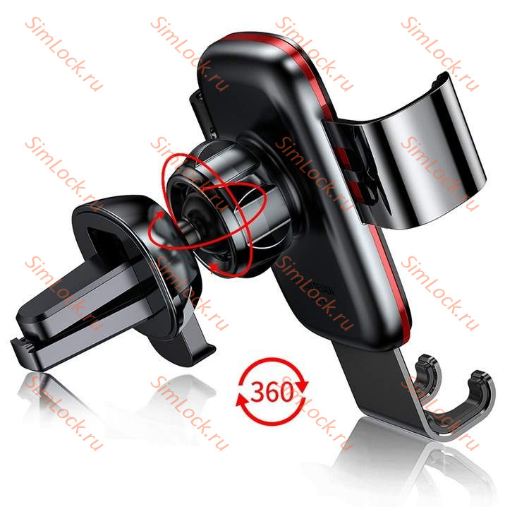 Автомобильный держатель Baseus Metal Age Gravity Car Mount, в воздуховод, красный, SUYL-D09