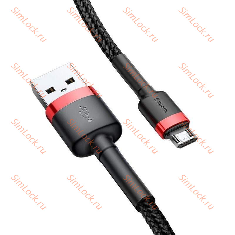Кабель USB - micro USB Baseus Cafule 1.5A 200см Red+Red, CAMKLF-C09