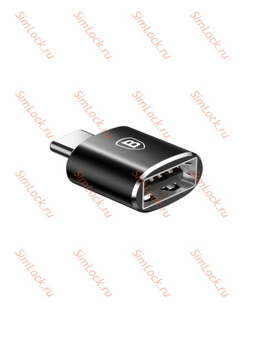 Адаптер Baseus USB Female To Type-C Male Adapter Converter 2.4A Black, CATOTG-01