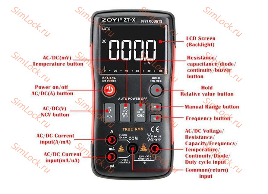 Мультиметр ZOTEK ZT-X, (Richmeters RM409B)